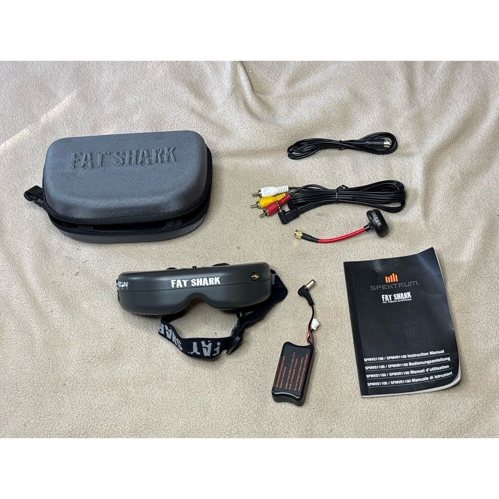 Fat Shark Teleporter V4 FPV Drone Video Goggles With Antenna and Case SPMVR1100
